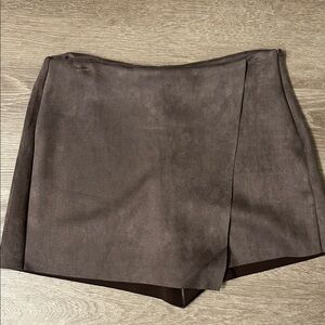 Fashion Nova Chocolate Suede Skirt